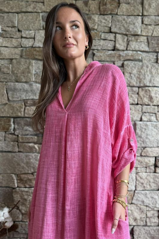 Kasbah Souk Dress Washed Fuchsia
